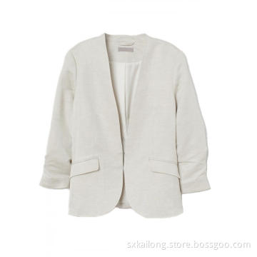 Ladies White Linen Blazer